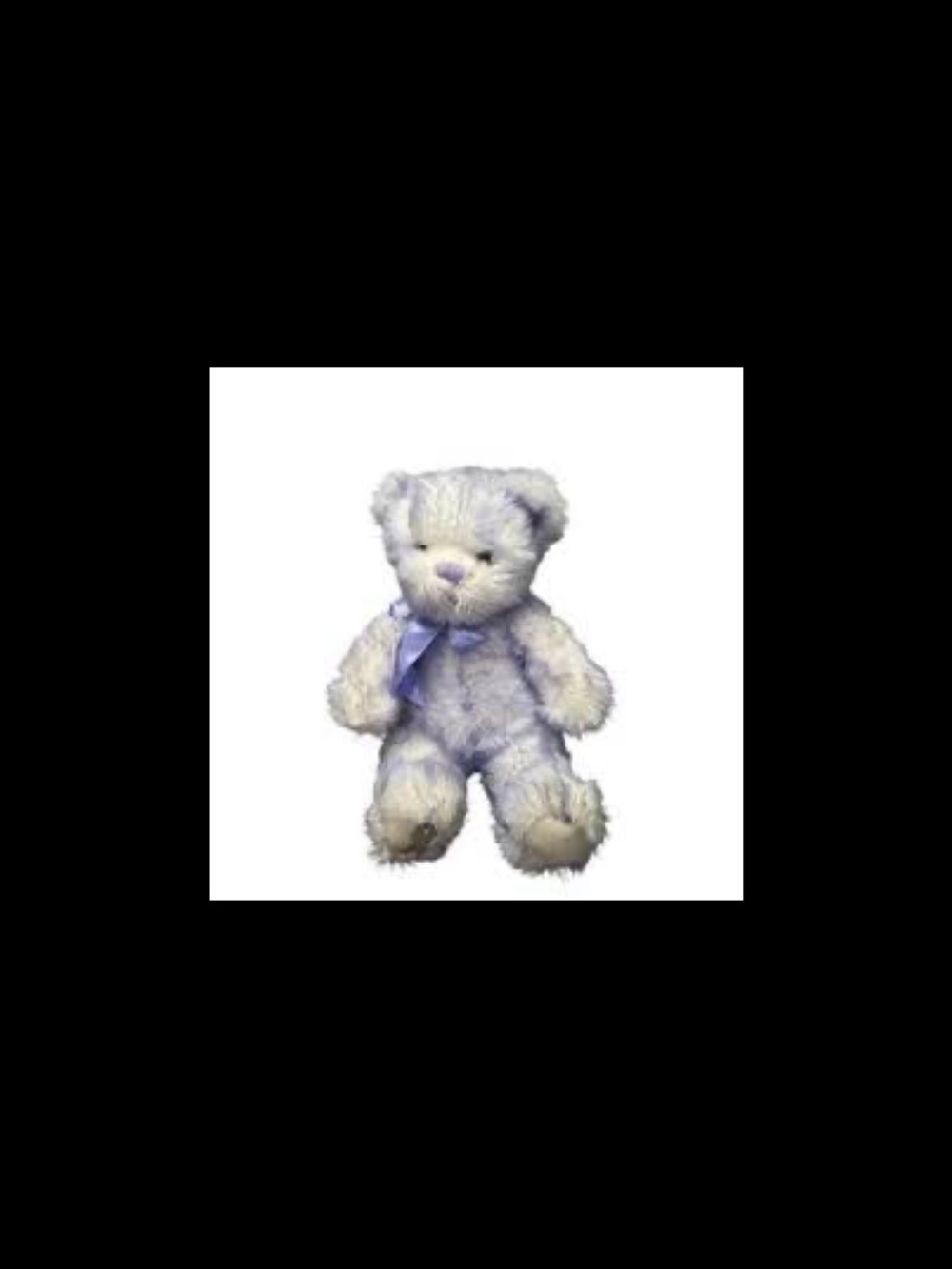 Build-A-Bear Lavender Plush Teddy with Ribbon Bow
